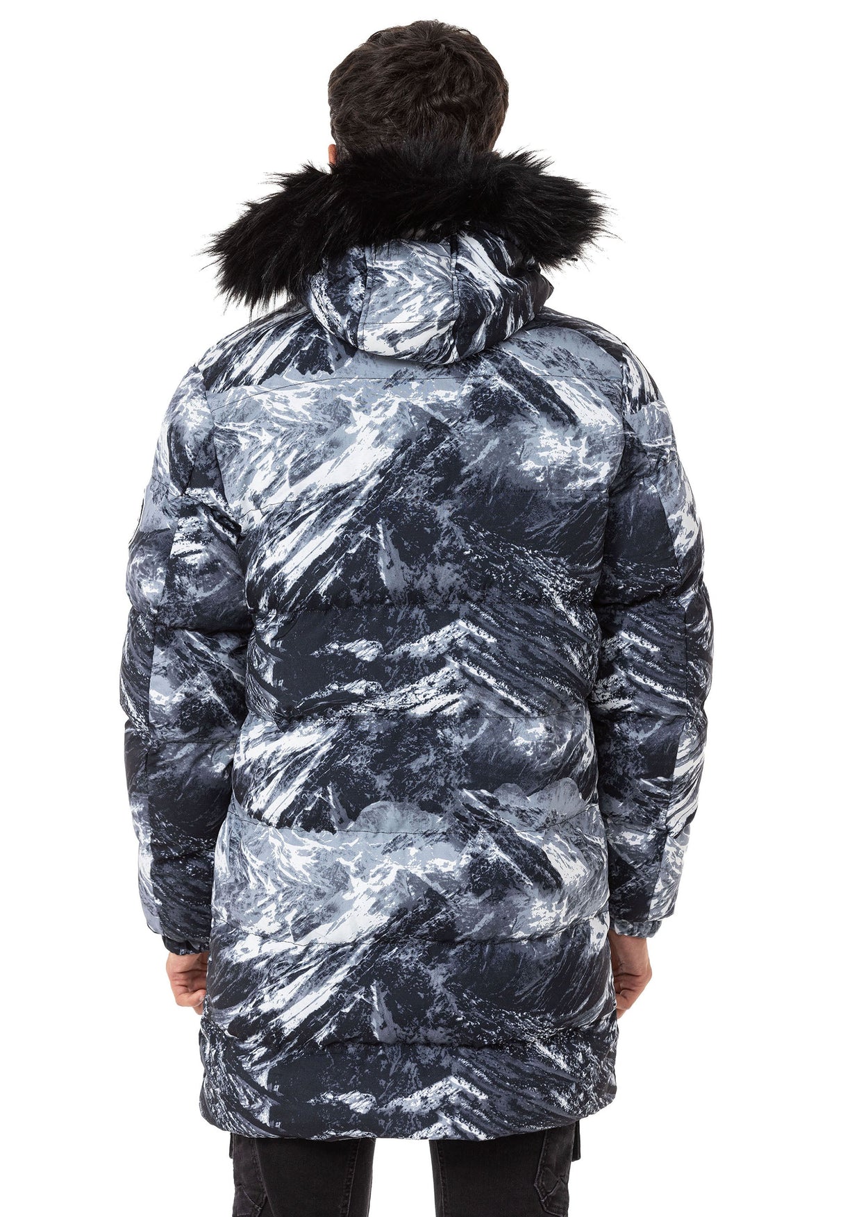 CM217 Men's Winter Jacket – Long Cut | Warmly lined with fur hood & eye-catching design