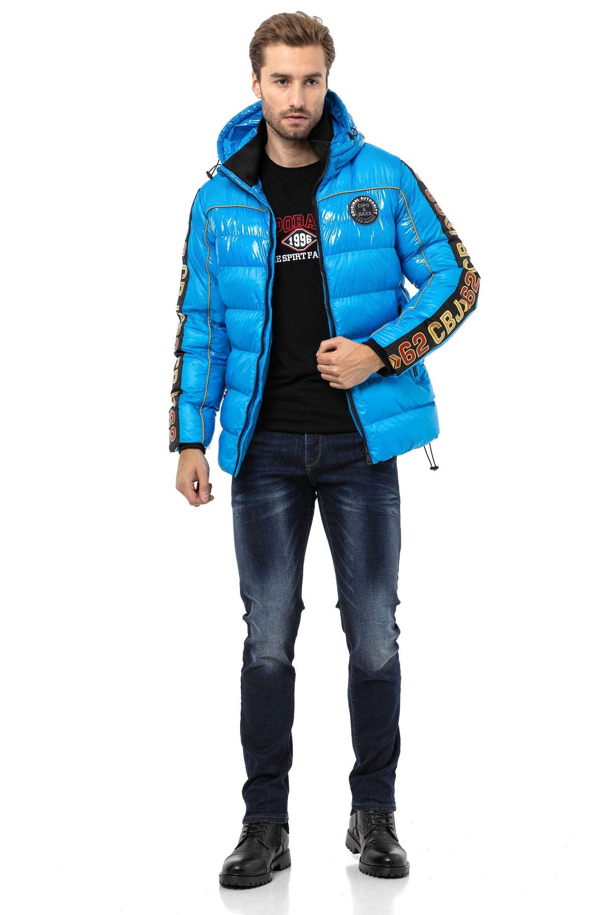 CM218 Men's Winter Jacket – Stylish coat with striking details & sporty cut