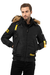 CM220 Men's Winter Bomber Jacket – Extra warm & functional | For very cold days with insulated hood