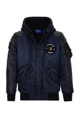 CMK101 – Black children's jacket with hood and zippered pockets