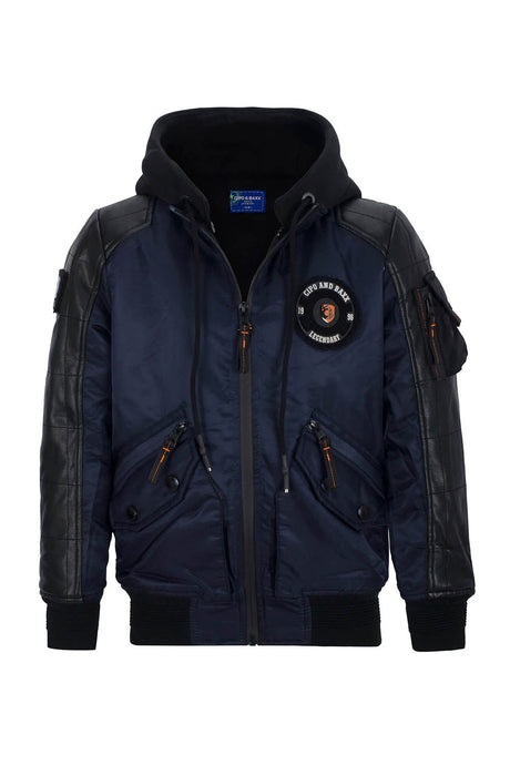 CMK101 – Black children's jacket with hood and zippered pockets