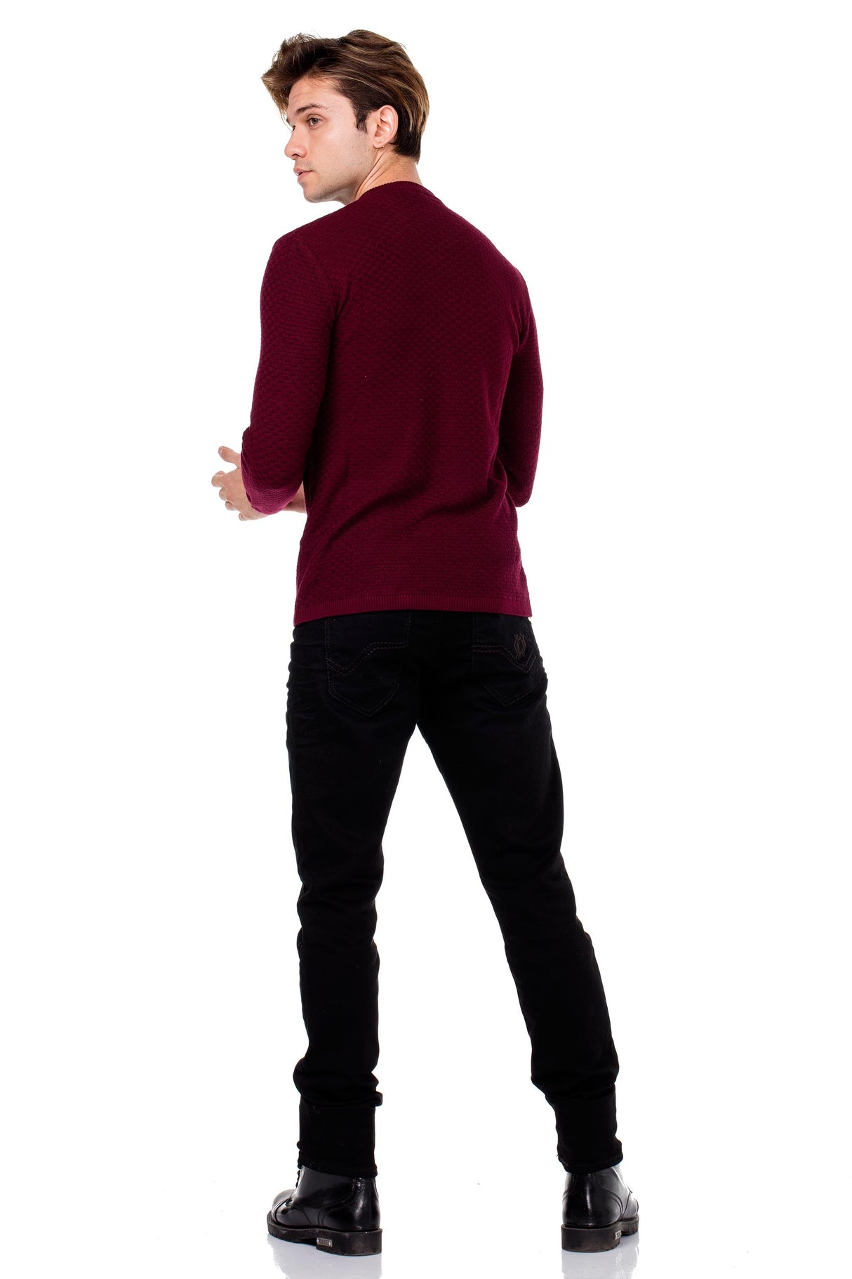 CP169 Men's Sweater – V-Neck Knit Sweater in a Modern Style