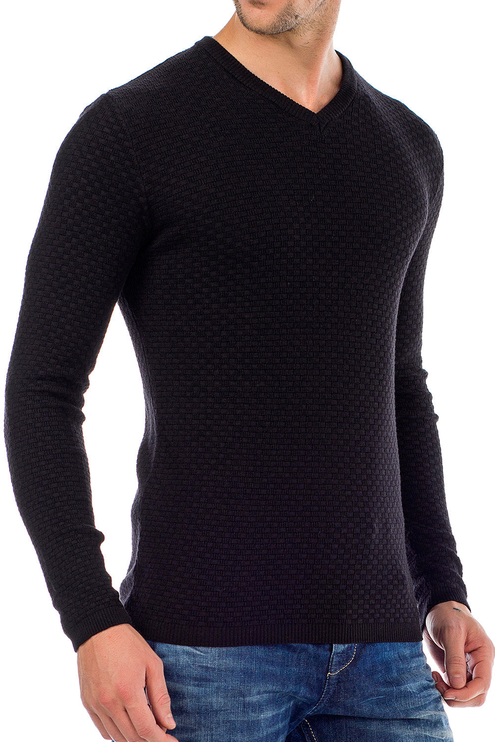 CP169 Men's Sweater – V-Neck Knit Sweater in a Modern Style