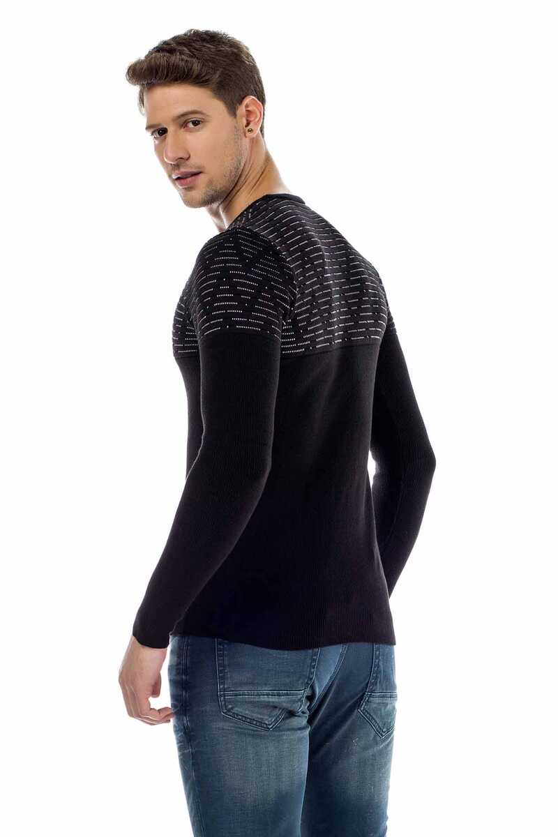 CP170 Black Men's Sweater
