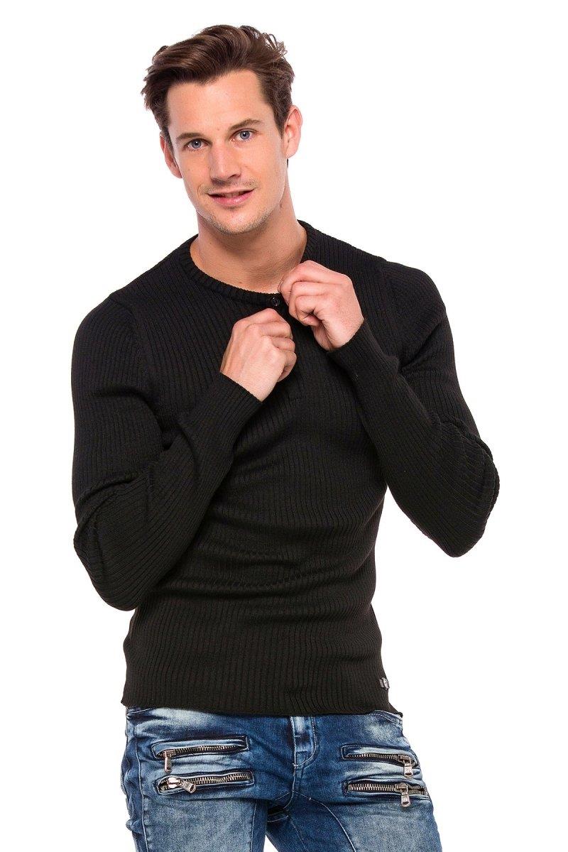 CP193 Men's knitted sweater with a sporty silhouette