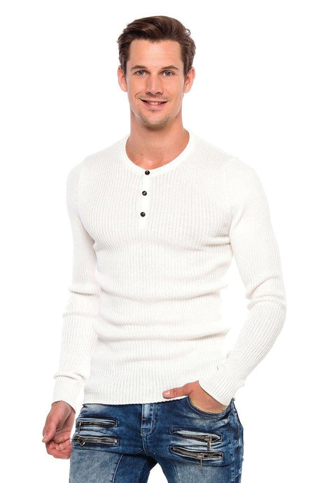 CP193 Men's knitted sweater with a sporty silhouette