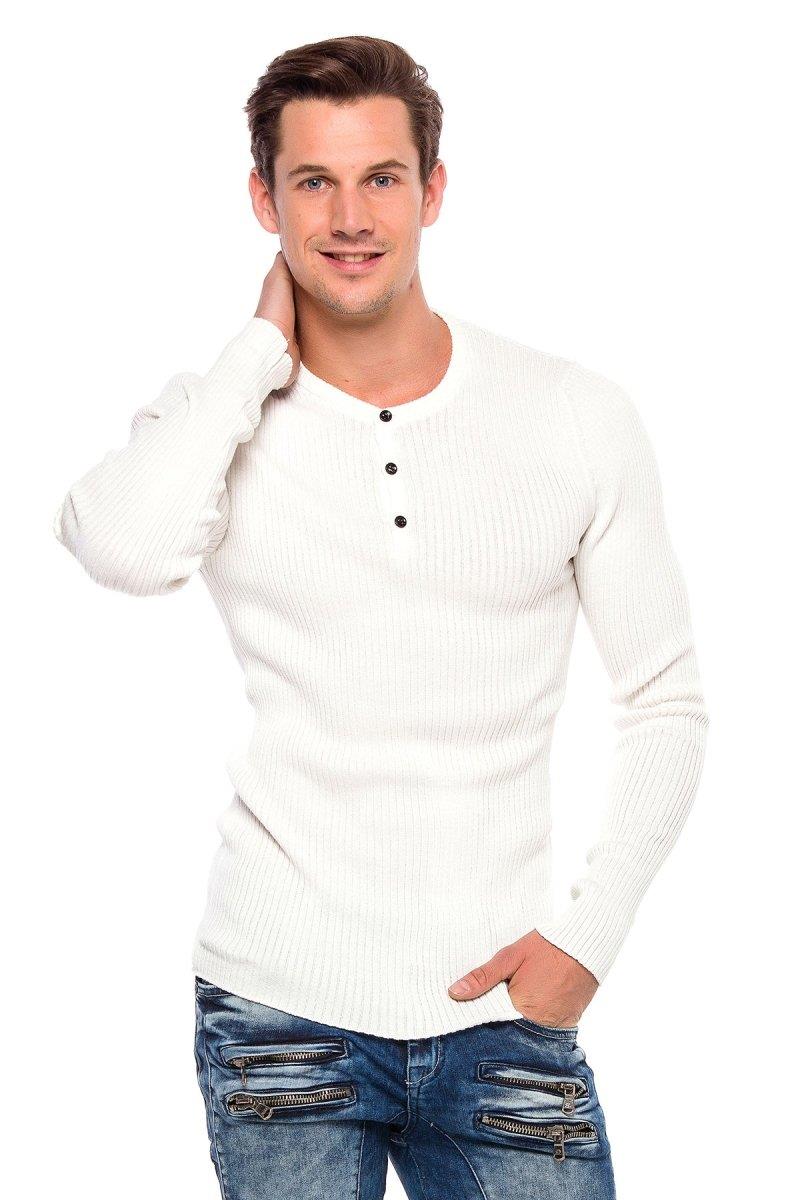 CP193 Men's knitted sweater with a sporty silhouette