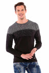 CP200 BLACK-GREY MEN'S SWEATER