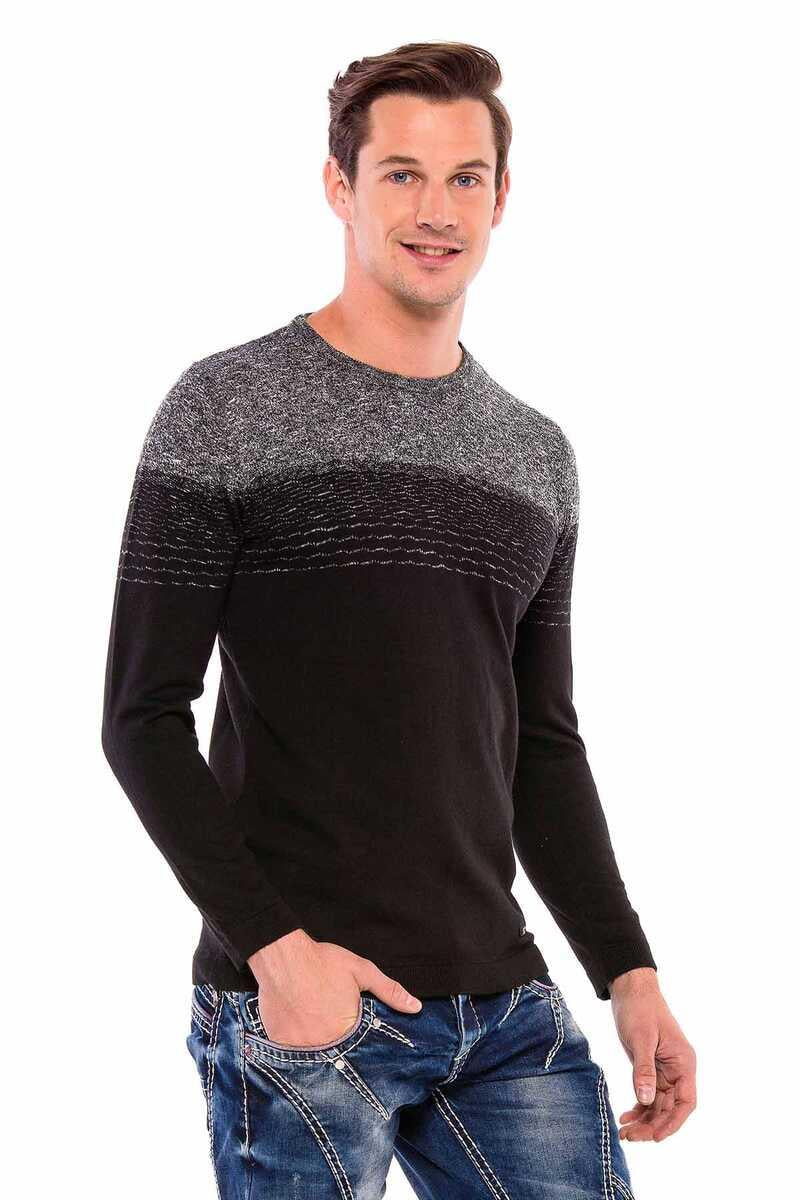 CP200 BLACK-GREY MEN'S SWEATER