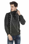 CP212 ECRU BLACK-GREY MEN'S SWEATER
