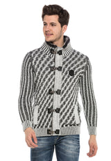CP213 GREY MEN'S SWEATER