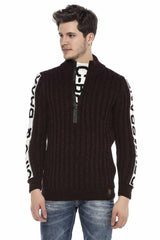 CP216 BURGUNDY MEN'S SWEATER