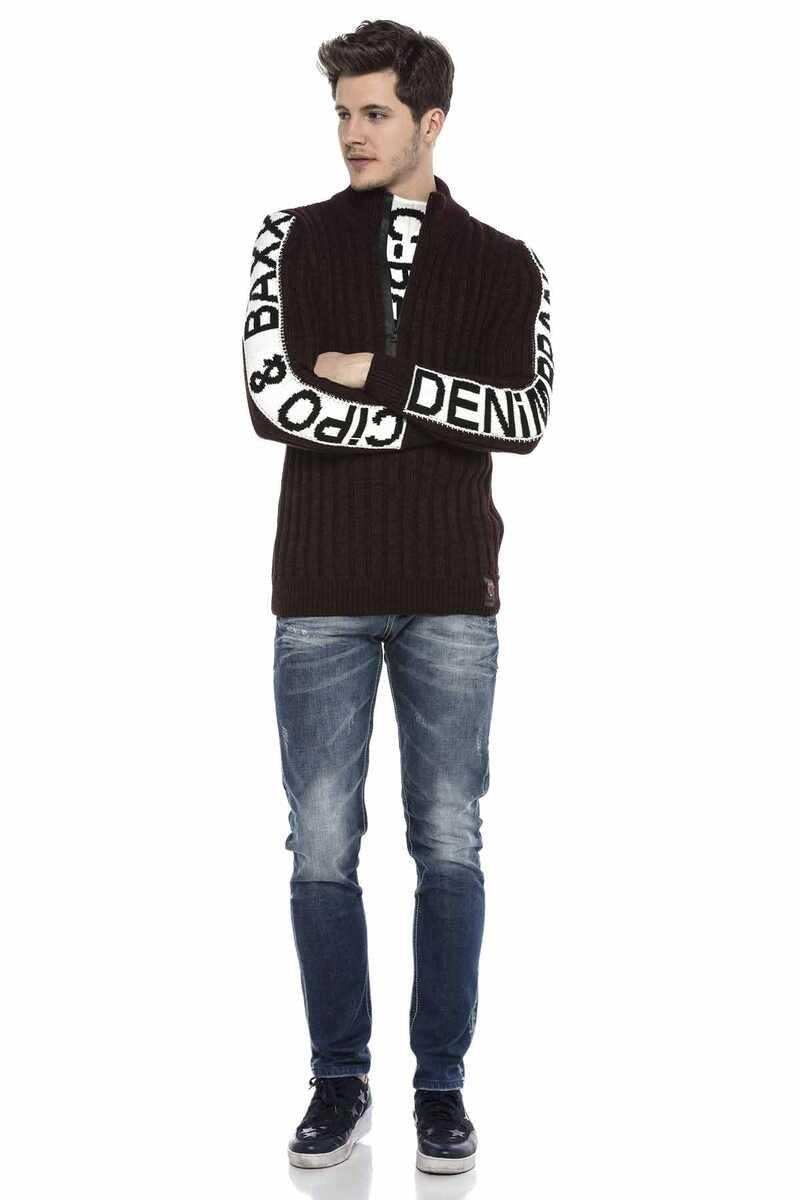 CP216 BURGUNDY MEN'S SWEATER