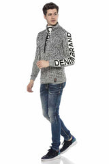 CP216 BURGUNDY MEN'S SWEATER