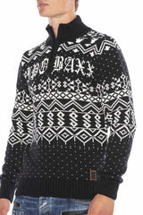 CP233 DARK BLUE MEN'S SWEATER