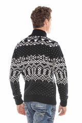 CP233 DARK BLUE MEN'S SWEATER