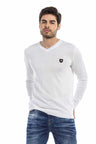 CP242 Men's V-neck sweater – Modern knit sweater for style-conscious men