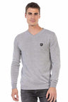 CP242 Men's V-neck sweater – Modern knit sweater for style-conscious men