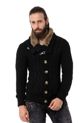 CP265 Men's knitted sweater with trendy shawl collar
