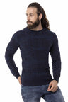 CP272 Men's knitted sweater with modern pattern