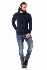 CP272 Men's knitted sweater with modern pattern
