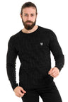 CP277 Men's knitted sweater with modern pattern