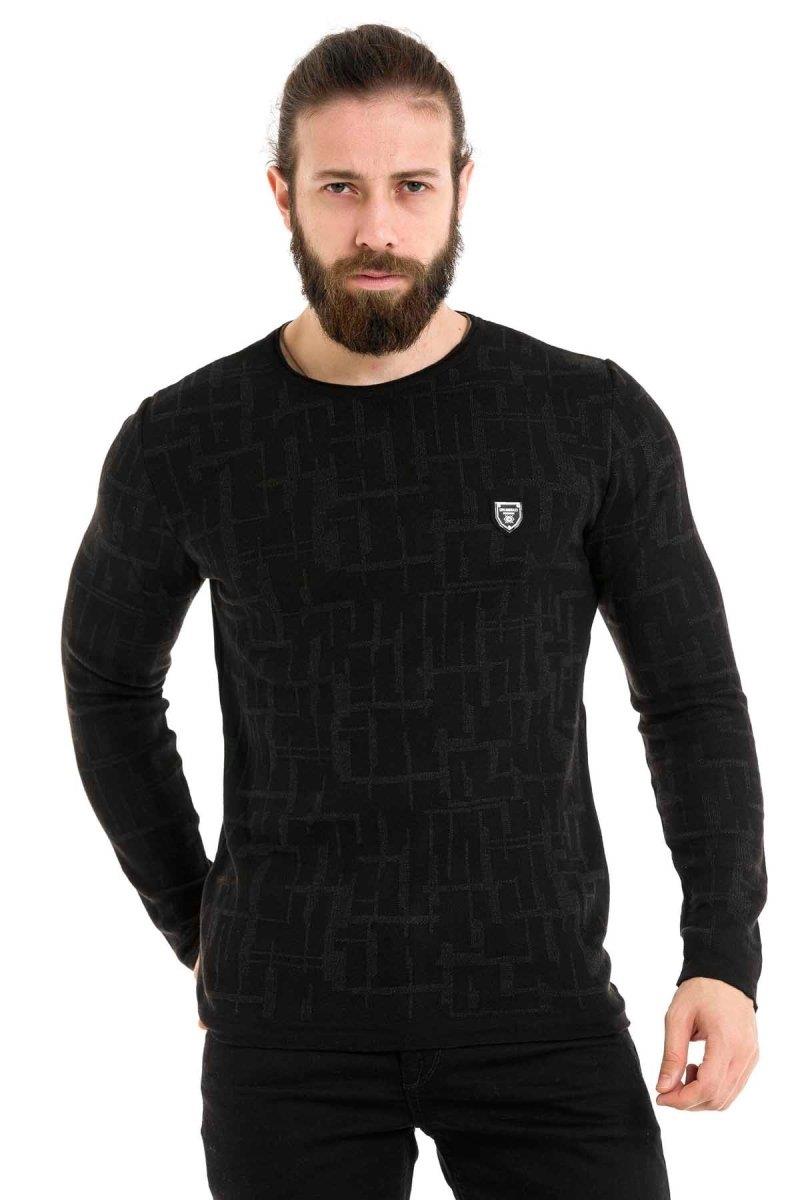 CP277 Men's knitted sweater with modern pattern