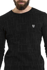 CP277 Men's knitted sweater with modern pattern