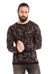 CP277 Men's knitted sweater with modern pattern