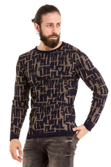 CP277 Men's knitted sweater with modern pattern