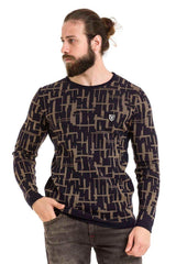 CP277 Men's knitted sweater with modern pattern