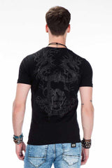 CT376 Men's T-shirt with gemstone embroidery