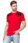 CT376 Men's T-shirt with gemstone embroidery