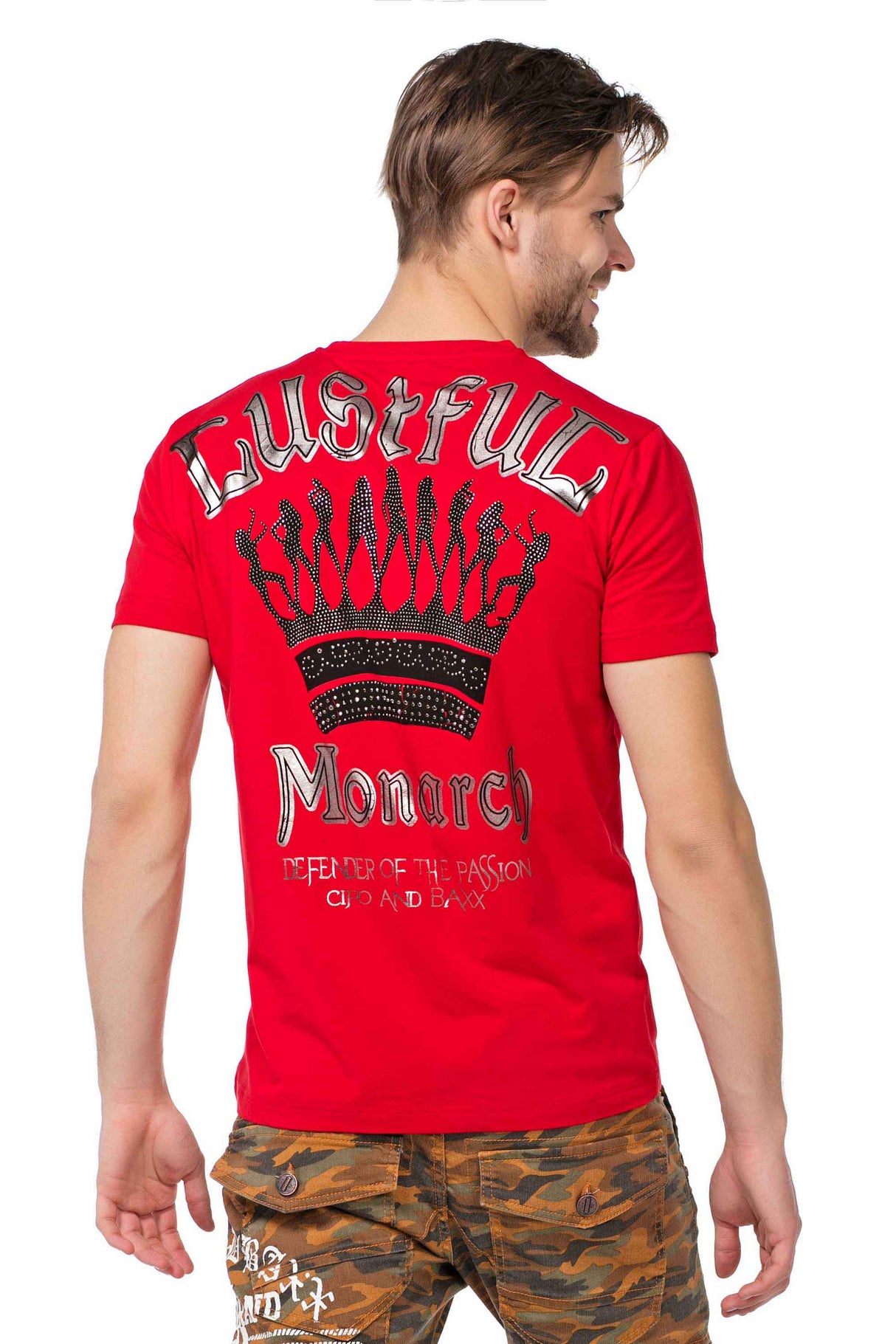CT377 Men's T-shirt with striking print