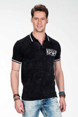CT381 men's polo shirt with a cool tie-dye style