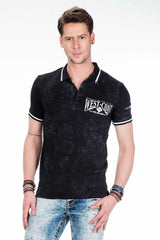 CT381 men's polo shirt with a cool tie-dye style