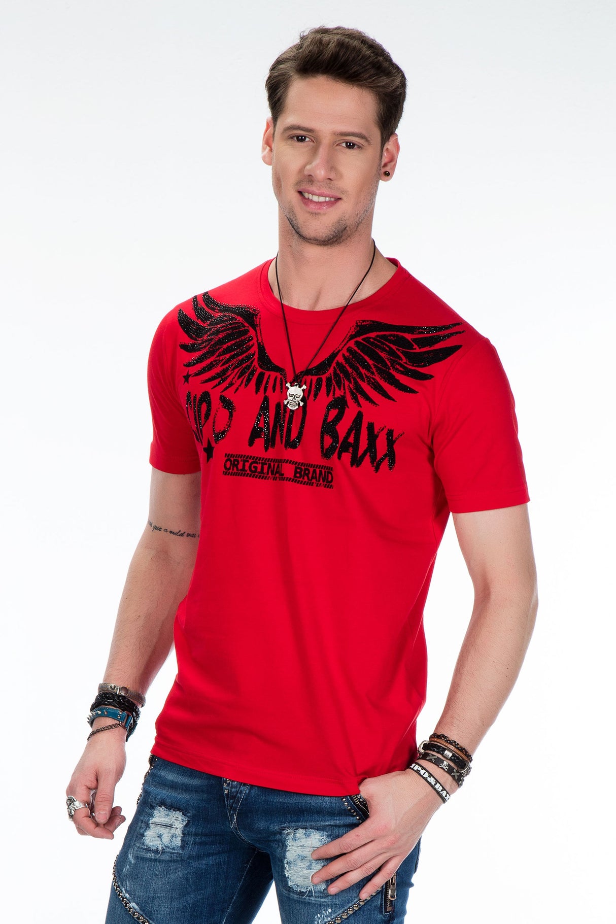 CT411 Men's T-shirt with gemstone print