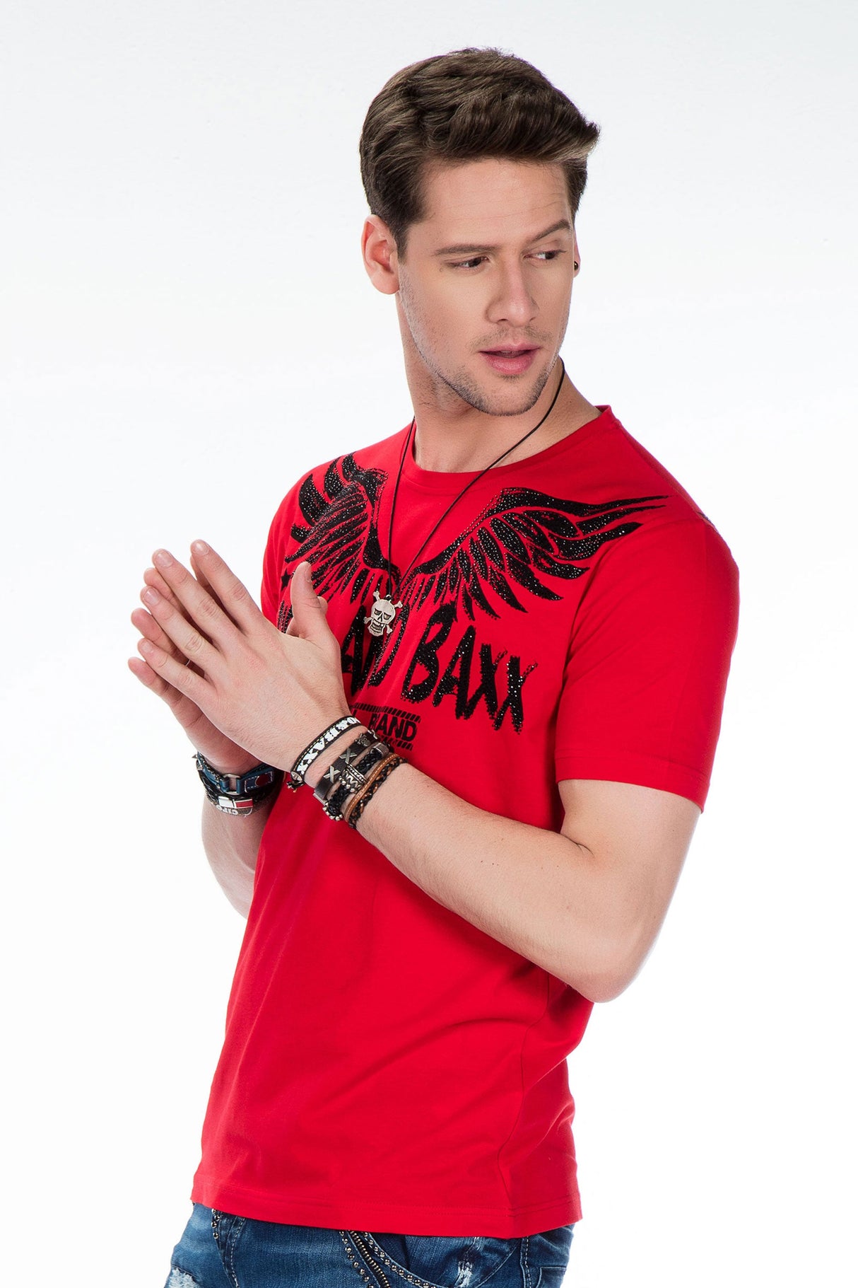 CT411 Men's T-shirt with gemstone print