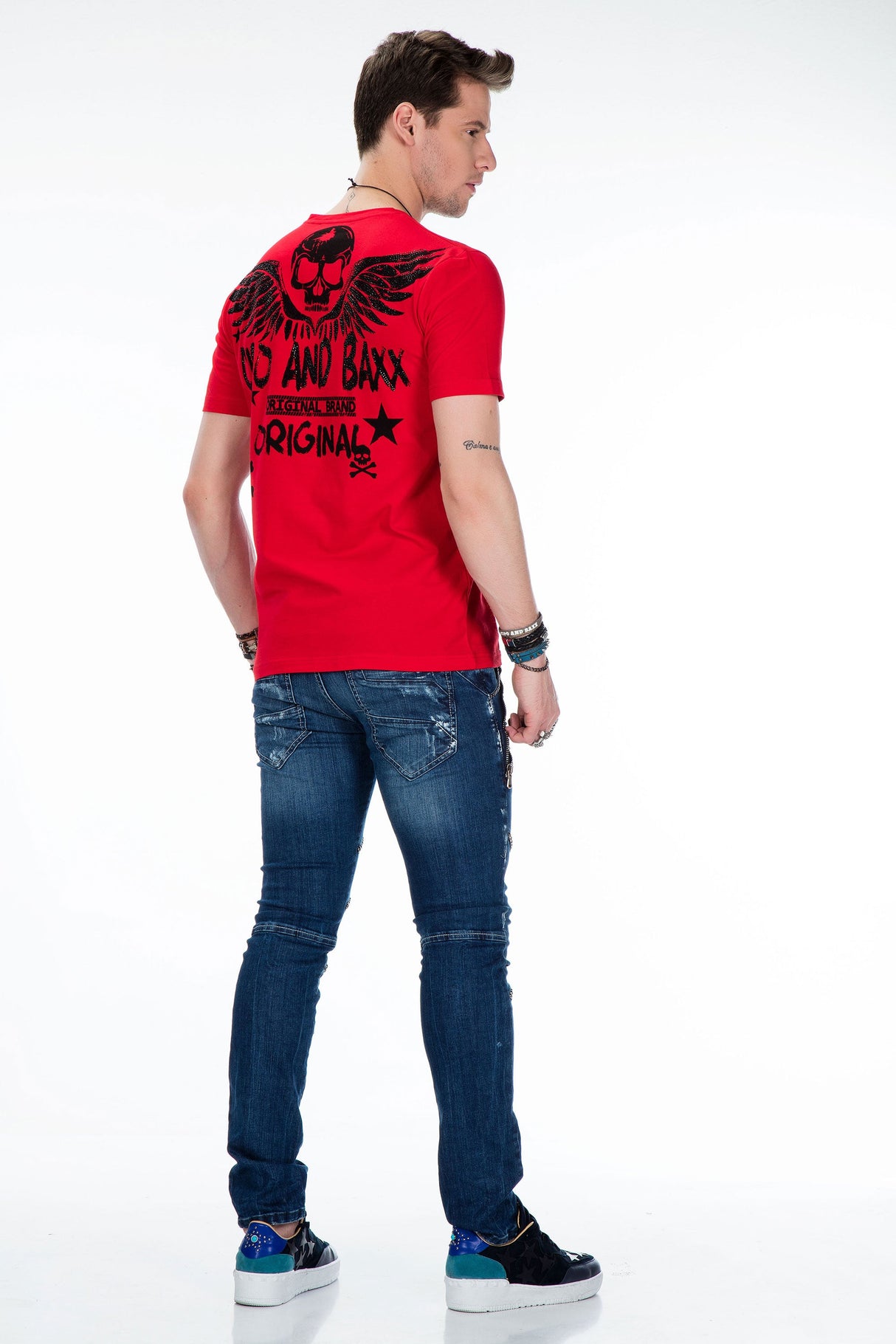 CT411 Men's T-shirt with gemstone print