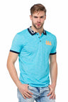 CT416 Men's polo shirt with logo print on the collar