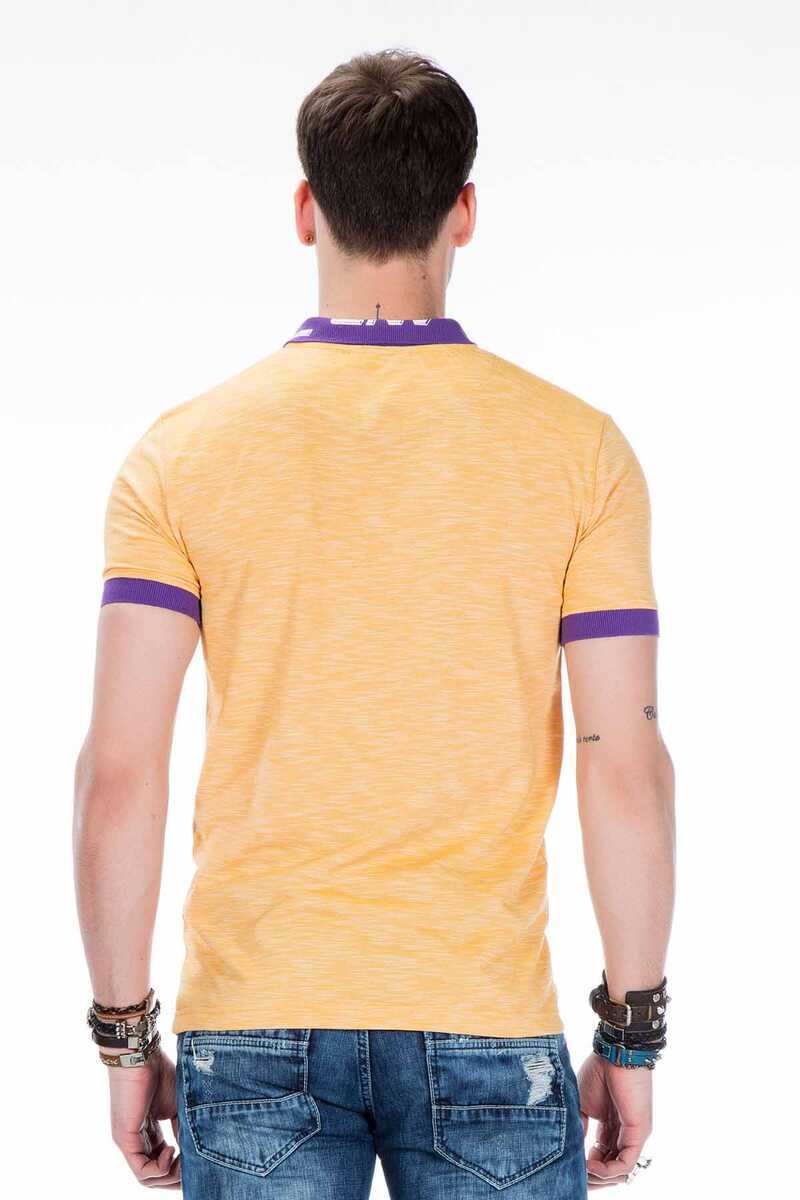 CT416 Men's polo shirt with logo print on the collar