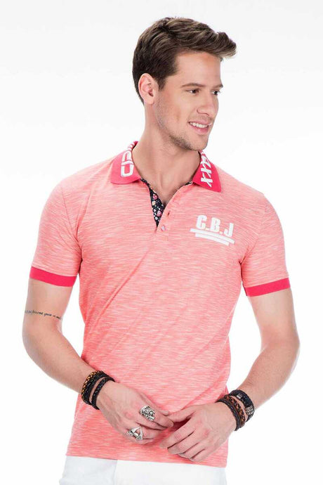 CT416 Men's polo shirt with logo print on the collar
