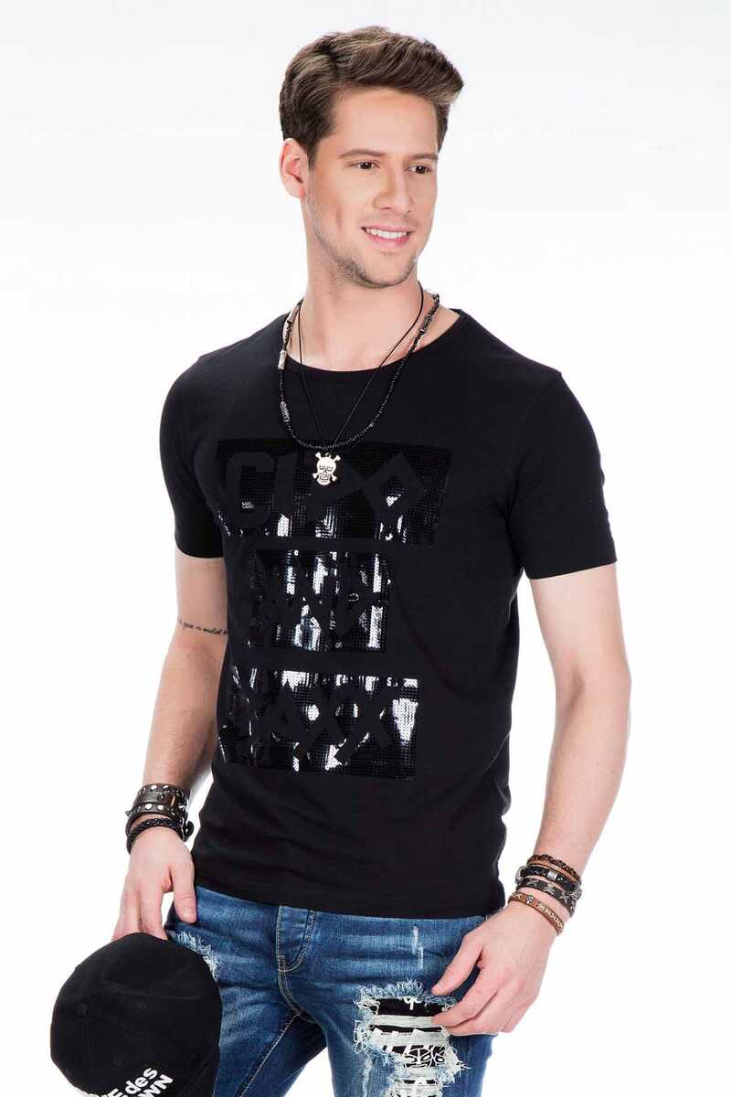 CT430 Men's T-shirt with glossy foil print