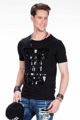CT430 Men's T-shirt with glossy foil print