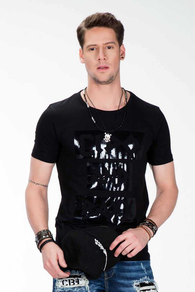 CT430 Men's T-shirt with glossy foil print