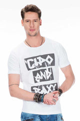 CT430 Men's T-shirt with glossy foil print