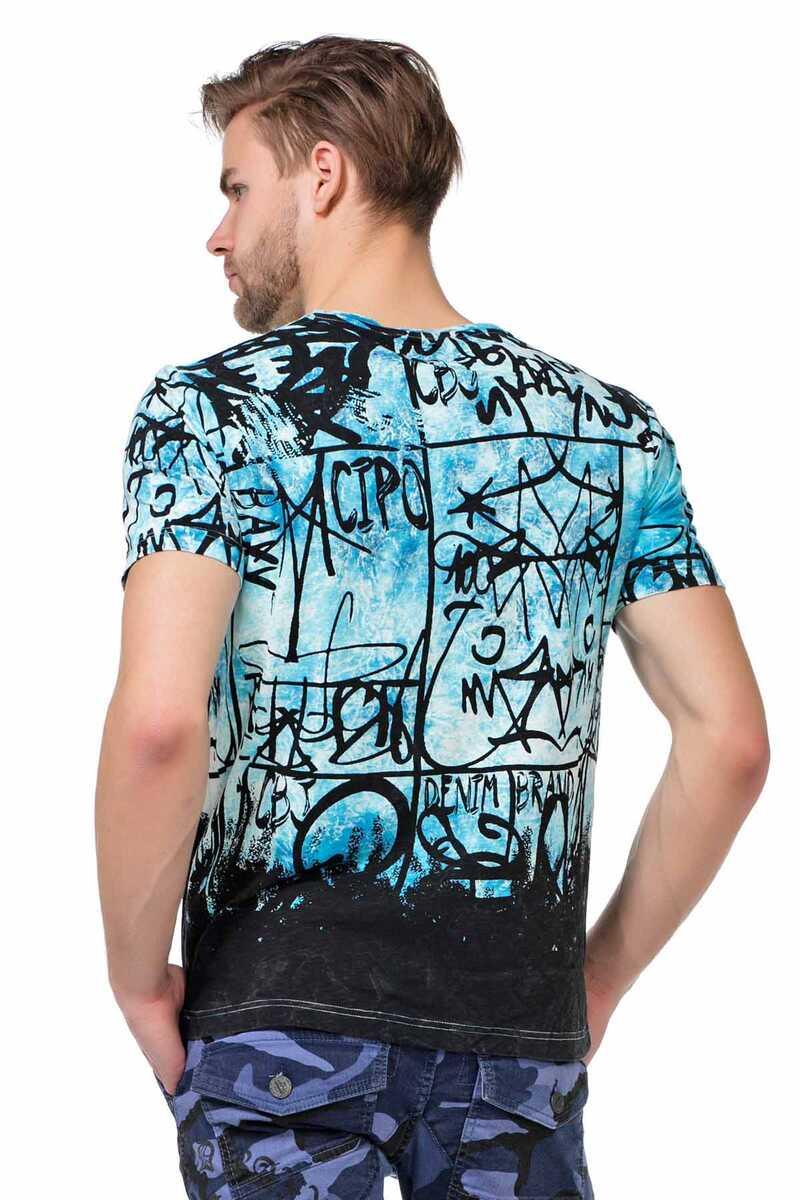 CT456 Men's T-shirt with casual all-over print