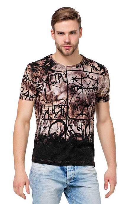 CT456 Men's T-shirt with casual all-over print