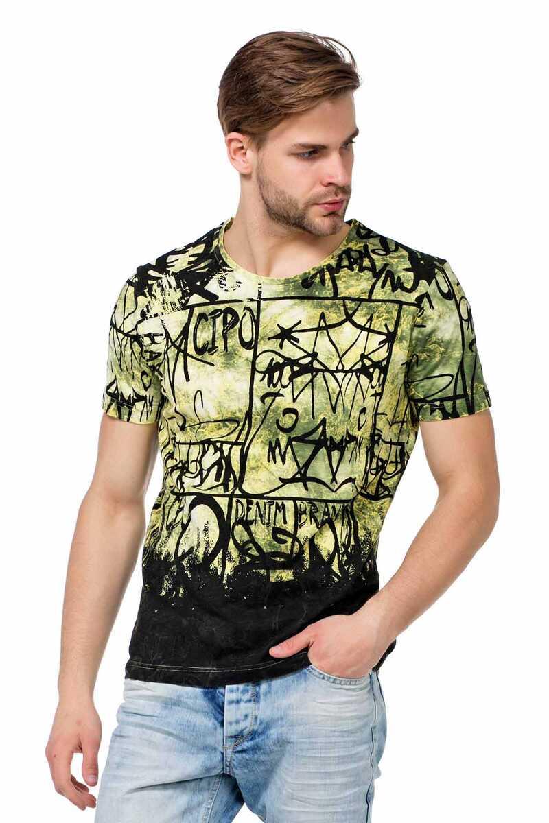 CT456 Men's T-shirt with casual all-over print