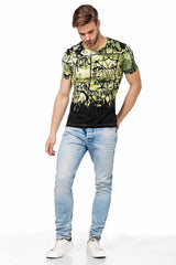 CT456 Men's T-shirt with casual all-over print